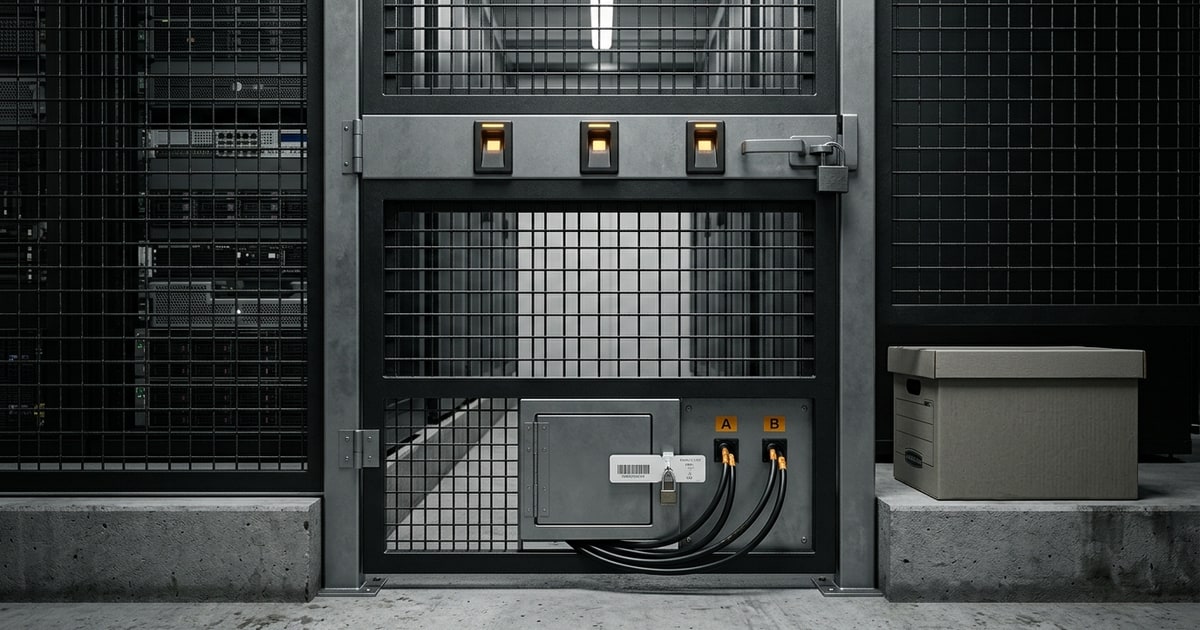 Austere editorial image representing the Pressure Systems edition “Palantir Audits ICE as Border Agents Target Polls and DNC”.