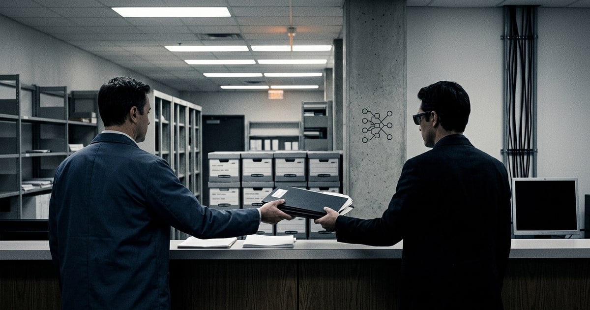 Austere editorial image representing the Pressure Systems edition “Palantir Wards, Biometric Glasses, and the Encryption Wars”.