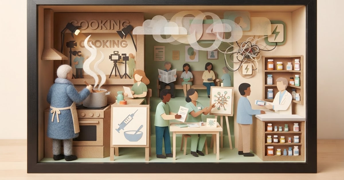 Austere editorial image representing the Pressure Systems edition “RFK Jr Launches Peptide Boom Amid Measles and Cooking Shows”.