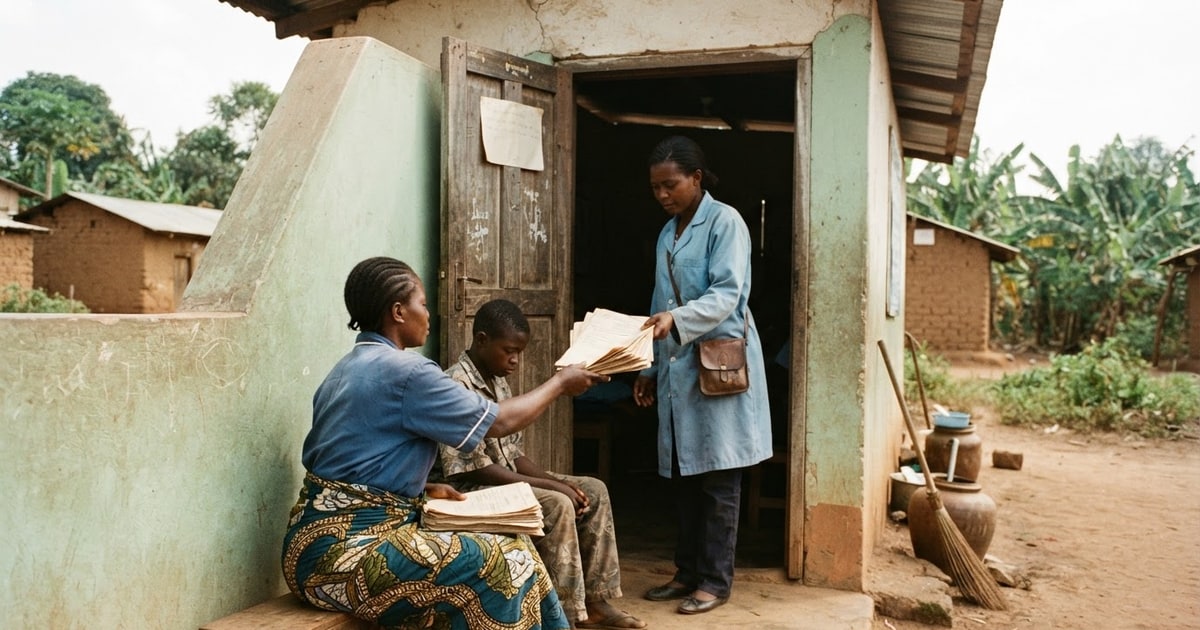 Austere editorial image representing the Pressure Systems edition “Unpaid Congolese Health Workers Strike as Ebola Spreads”.