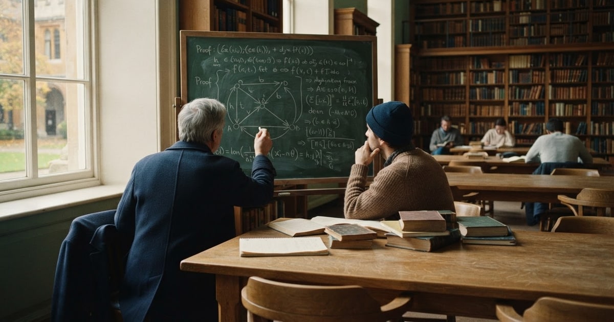 Austere editorial image representing the Pressure Systems edition “OpenAI and Microsoft Push Automated Mathematics Past Institutional Skepticism”.