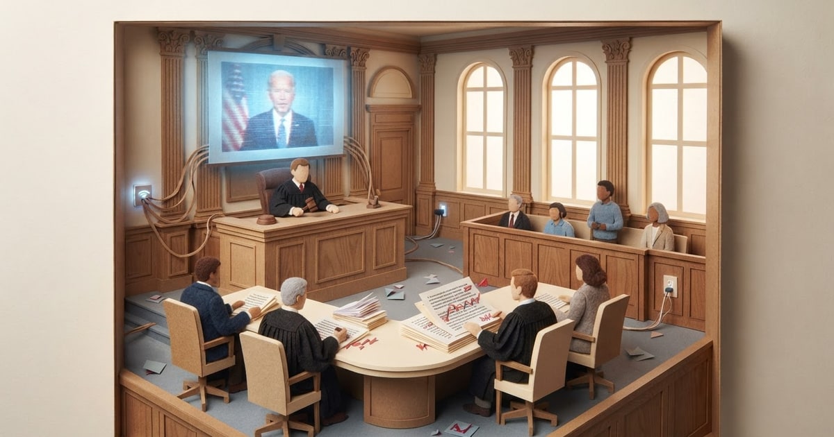 Austere editorial image representing the Pressure Systems edition “Deepfakes and Prompt Injections Breach Courts and Public Wi-Fi”.