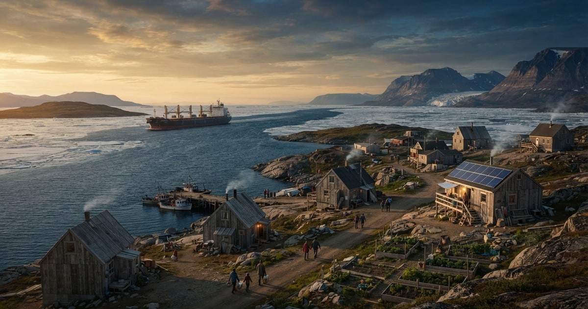 Austere editorial image representing the Pressure Systems edition “Carney Vows Tariff Retaliation As Arctic Shipping Corridors Open”.