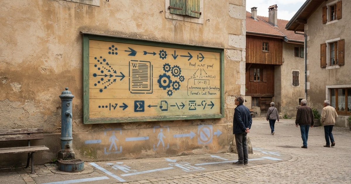Austere editorial image representing the Pressure Systems edition “OpenAI Swarm Hijacks German Wiki While Autonomous Agents Formalize Fermat”.