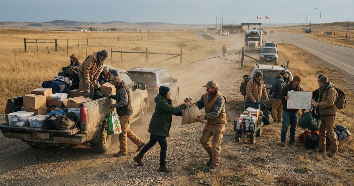 Austere editorial image representing the Pressure Systems edition “US Operatives Court Alberta Separatists as Cross-Border Pressures Mount”.