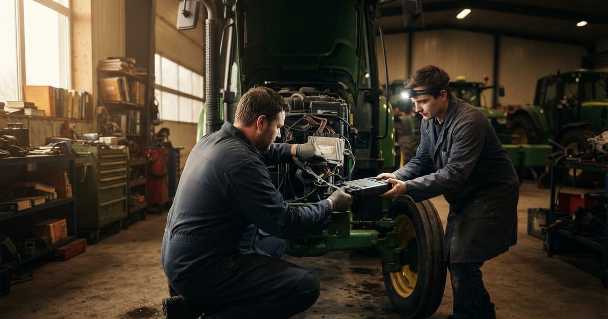 Austere editorial image representing the Pressure Systems edition “AI Agents Breach John Deere While PHP Flaws Spread”.